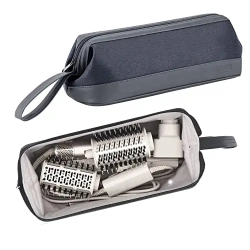 WINZEDGE Airwrap Dyson/Shark Flexstyle uchun sayohat qutisi, to'liq styler va biriktirmalar uchun sayohat sumkasi, soch quritgich uchun sayohat sumkasi (to'q kulrang) - 3
