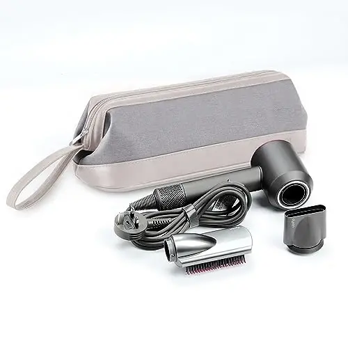 WINZEDGE Airwrap Dyson/Shark Flexstyle uchun sayohat qutisi, to'liq styler va qo'shimchalar uchun sayohat sumkasi - To'q kulrang - 4