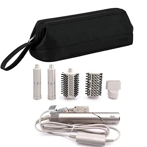WINZEDGE Airwrap Travel Case for Dyson/Shark Flexstyle, Travel Pouch for Complete Styler and AttacModazoneents, Travel Bag for Hair Dryer (Black) - 1