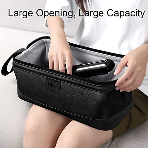 WINZEDGE Airwrap Travel Case for Dyson/Shark Flexstyle, Travel Pouch for Dyson Airwrap/Shark Flexstyle Complete Styler and Attachments, Travel Bag for Dyson/Shark Hair Dryer (Black) - 2