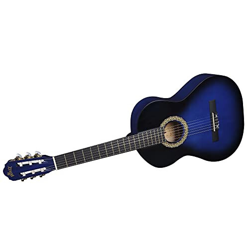 WINZZ AC00LH 39 Inches Full Size Classical Guitar Beginner Acoustic Nylon Strings with Full Kit, Blueburst - 6