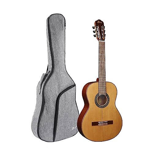 WINZZ ACM27 39-Inch Solid Cedar Classical Guitar With Reinforced Carbon Fiber Neck - 7