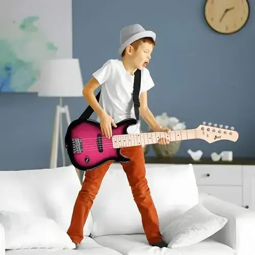 WINZZ EGM100 30 Inches Real Kids Electric Guitar with Beginner Kit, Right Handed (Roseburst) - MODAZONE (1)