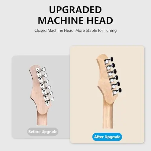 WINZZ EGM100 30 İnç Gerçek Çocuk Elektrik Gitarı Başlangıç Seti ile, Sağ El (Özel Mor) - 3