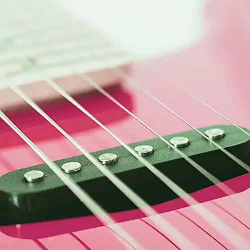 WINZZ EGM100 30 Inches Real Kids Electric Guitar with Beginner Kit, Right Handed, Pink - 5