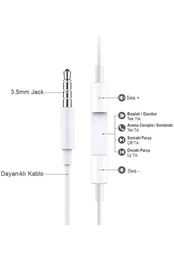 Wired Earphones Ios Wired Earphones Android Ios Compatible 3.5mm Earphones - 2