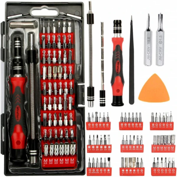 WIREHARD 62 in 1 Precision Screwdriver Set Magnetic iPhone PC PS5 RC Drone Computer Repair Tool Kit - WIREHARD