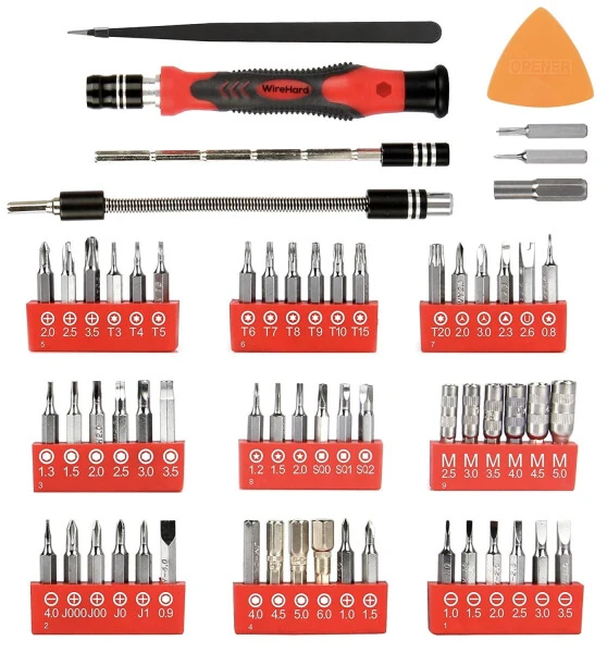 WIREHARD 62 in 1 Precision Screwdriver Set Magnetic iPhone PC PS5 RC Drone Computer Repair Tool Kit - 4