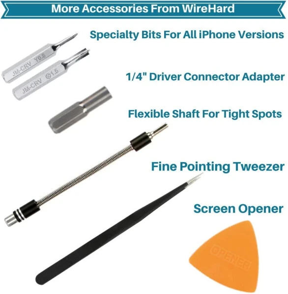WIREHARD 62 in 1 Precision Screwdriver Set Magnetic iPhone PC PS5 RC Drone Computer Repair Tool Kit - 5