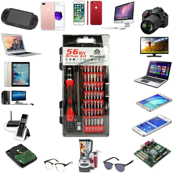 WIREHARD 62 в 1 Точный набор отверток Магнитный iPhone PC PS5 RC Дрон Компьютерный набор инструментов для ремонта - 10