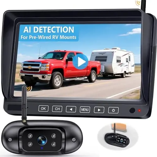 Wireless Backup Camera for Trailer - Plug & Play 7