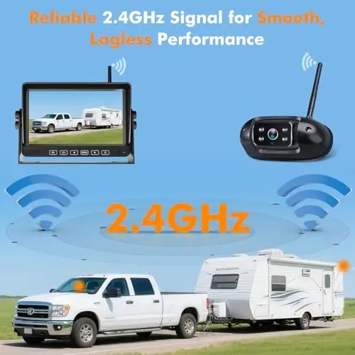 Wireless Backup Camera for Trailer - Plug & Play 7