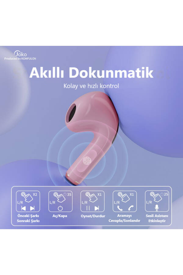 Wireless Bluetooth earphones, iOS and Android compatible, ultra sound, cat ear, no box. - 2