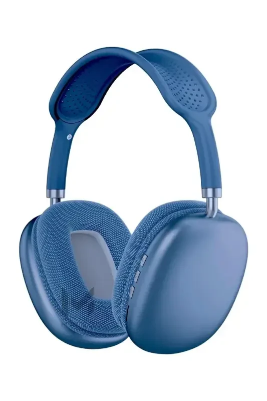 Wireless Bluetooth Earphones | iOS Android Compatible | High Sound Quality | Stereo Headphones with Microphone - Blue - 1