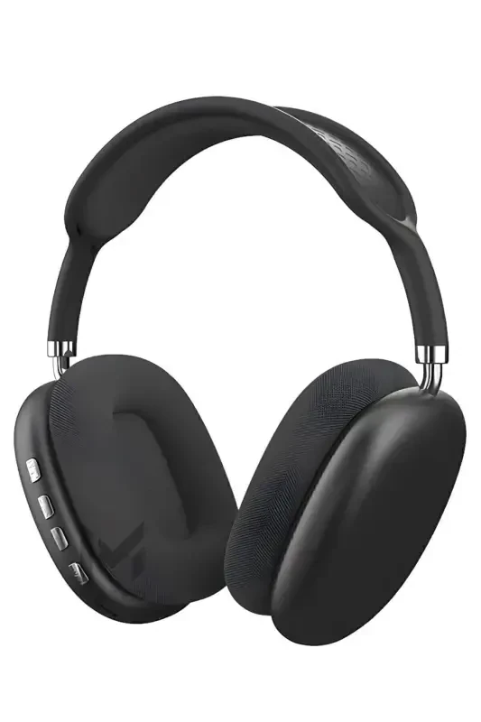 Wireless Bluetooth Headset | iOS Android Compatible | High Sound Quality | Stereo Headphones with Microphone - BLACK - 3