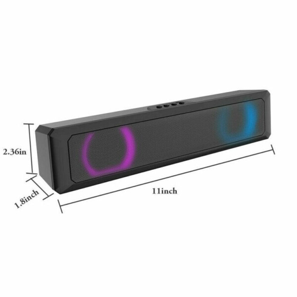 Wireless Bluetooth Soundbar Home Theater Computer Speaker Bar - 3D Surround Sound Bar for TV/PC/Phones/Tablets - 3