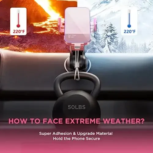 Wireless Car Charger,【7 Colored LED Backlit】 15W Auto Clamping Car Charger Phone Mount Holder fit for iPhone 14 13 12 Mini Pro Max 11 XR XS, Samsung Galaxy S23 Ultra S22 S21+ S10+ Note 20, etc - Pink - 4