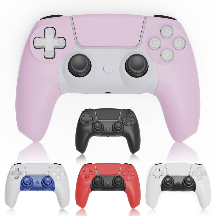 Wireless Controller Dual Vibration Game Joystick Compatible with PS4/ Slim/ Pro Console (PINK) - 14