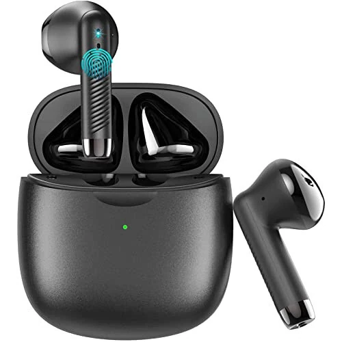 Wireless Earbuds, Bluetooth 5.3 Earbuds Stereo Bass, Bluetooth Headphones in Ear Noise Cancelling Mic, Earphones IP7 Waterproof Sports, 32H Playtime USB C Mini Charging Case Ear Buds for Android iOS - 7