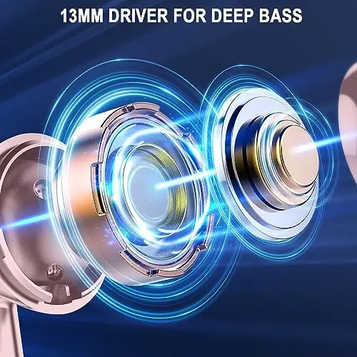 Wireless Earbuds, Bluetooth 5.4 Ear Buds LED Power Display Headphones Bass Stereo, Bluetooth Earbuds in-Ear Noise Cancelling Mic, 40H Playback Mini Case IP7 Waterproof Sports Earphones for Android iOS - 3