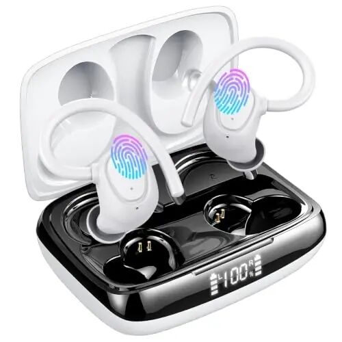 Wireless Earbuds Bluetooth Headphones Sport, HiFi Stereo Earphones in Ear | 50+Hrs Deep Bass, ENC Noise Cancelling Ear Buds with Earhook, USB-C IP-X7 Waterproof for Running Workout Gym Android iOS - Ltinist