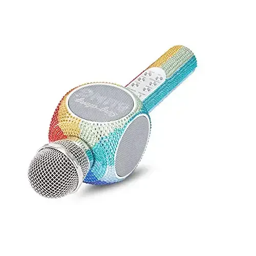 Wireless Express - Sing-Along Bling Bluetooth Karaoke Microphone and Bluetooth Stereo Speaker All-in-One (Rainbow Bling) - 6