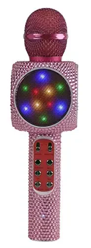 Wireless Express - Sing-Along Bling Bluetooth Karaoke Microphone and Bluetooth Stereo Speaker All-in-One (Pink Bling) - WIRELESS EXPRESS