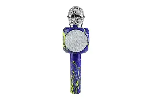 Wireless Express - Sing-Along Bling Bluetooth Karaoke Microphone and Bluetooth Stereo Speaker All-in-One (Swirl Purple) - WIRELESS EXPRESS (1)