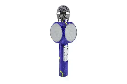 Wireless Express - Sing-Along Bling Bluetooth Karaoke Mikrofon va Bluetooth Stereo Karnay Hammasi Birda (Swirl Purple) - 3