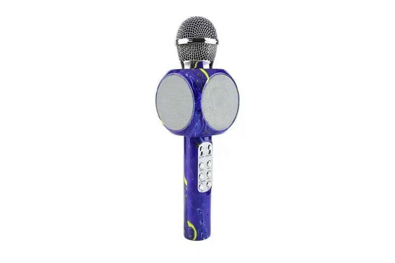 Wireless Express - Sing-Along Bling Bluetooth Karaoke Mikrofon va Bluetooth Stereo Karnay Hammasi Birda (Swirl Purple) - 3