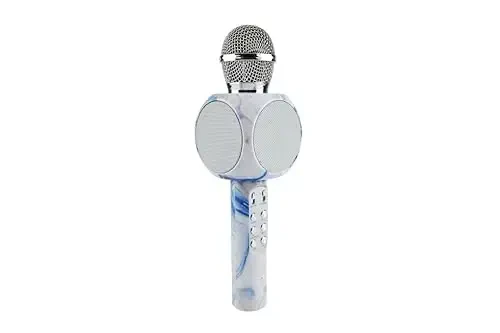 Wireless Express - Sing-Along Bluetooth Karaoke Microphone and Bluetooth Stereo Speaker, Swirl Edition, All-in-One (Swirl Blue) - 3