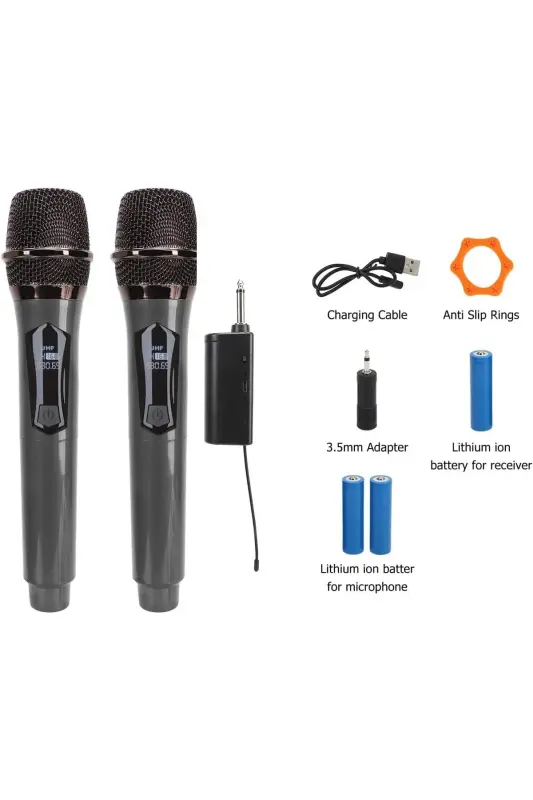 Wireless Karaoke Dual Microphone 6.35mm Stage Performance Party Activity Amplifier Speaker Wn06 Bluetooth-free - 2