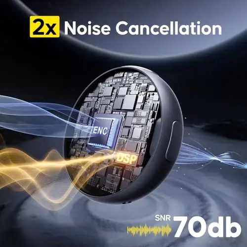 Wireless Lavalier Microphone for iPhone Android, 2in1 Magnetic & Clamp Lapel, Banxye Ultra-light 1 Click Noise Cancelling, Studio Grade Sound, Lapel Mic for Video Recording, Streaming, Youtube, Tiktok - 2