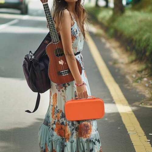 Wireless Microphone Case Compatible with JBL Wireless Two Microphone/for JBL Partybox, Handheld Dual Mic Travel Storage Bag for Receiver, Batteries and Other Accessories -Orange(Box Only) - 6