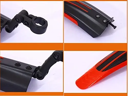 WIROJ BlueSunshine Adjustable Road Mountain Bike Bicycle Cycling Tire Front/Rear Mud Guards Mudguard Fenders Set - 5
