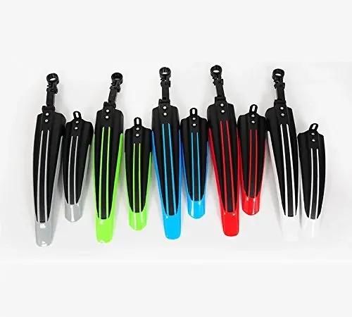 WIROJ BlueSunshine Adjustable Road Mountain Bike Bicycle Cycling Tire Front/Rear Mud Guards Mudguard Fenders Set - 6
