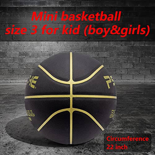 Wisdom Leaves Mini kauchuk Basketbol, Bolalar/Go'daklar uchun kichik Basketbol, O'yin to'plari hajmi 3 (22 dyuym) - 3