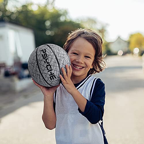 Wisdom Leaves Mini Rezina Basketbol, Bolalar/Go'daklar uchun Kichik Basketbol, O'yin To'plari Hajmi 3 (22 Dyum) - Wisdom Leaves (1)