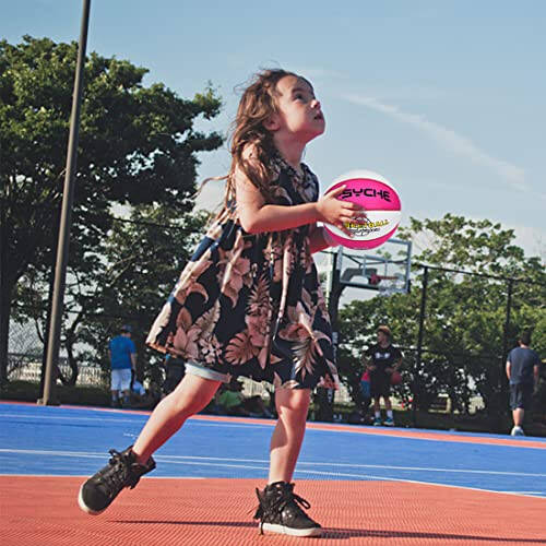 Wisdom Leaves Mini Rezina Basketbol, Bolalar/Go'daklar Uchun Kichik Basketbol, O'yin To'plari Hajmi 3 (22 Dyuym) - 6