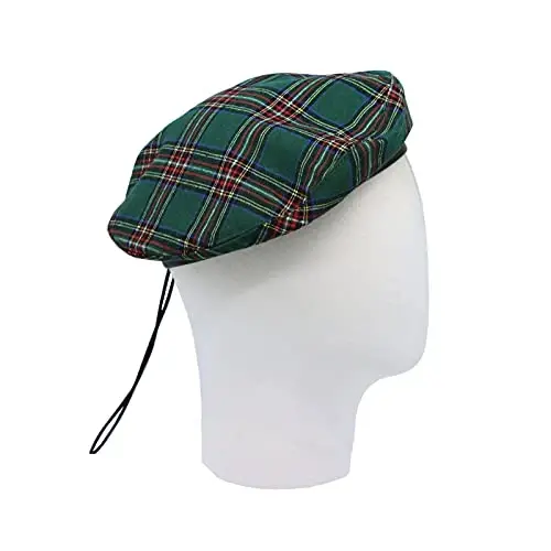 WITModazoneOONS Cotton Plaid Beret Hat Tartan Check French Beanie Cap YZF0083 - 3