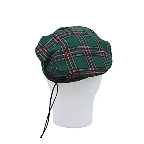 WITModazoneOONS Cotton Plaid Beret Hat Tartan Check French Beanie Cap YZF0083 - 4
