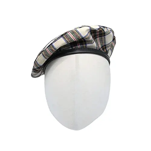 WITModazoneOONS Cotton Plaid Beret Hat Tartan Check French Beanie Cap YZF0083 - 2