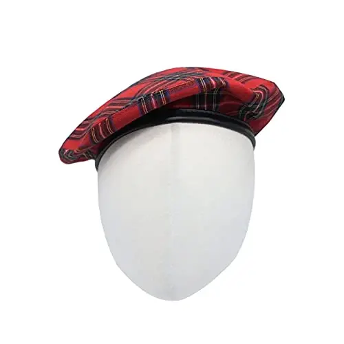 WITModazoneOONS Cotton Plaid Beret Hat Tartan Check French Beanie Cap YZF0083 - WITHMOONS (1)