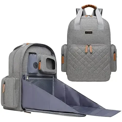 WITSTEP Diaper Bag Backpack with Changing Station, Baby Diaper Bag Organizer for Moms Dads Large Baby Changing Bags - Modazone