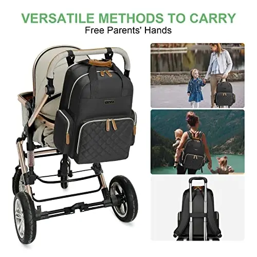 WITSTEP Diaper Bag Backpack with Changing Station, Baby Diaper Bag Organizer for Moms Dads Large Baby Changing Bags - 6