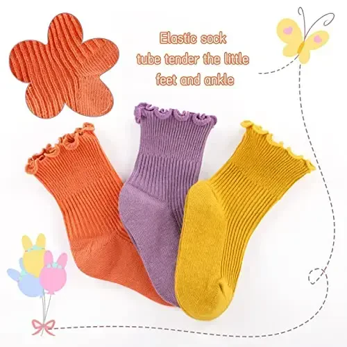 Witwot 6 Juft Qizaloqlar uchun Ankle Paypoqlar Kichkintoy O'g'il Bolalar Kiyim Paypoqlari Yumshoq Paxta 6M - 7Y - 3