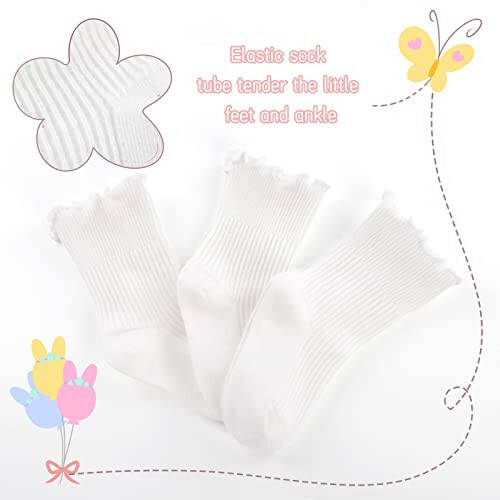 Witwot Baby Girls Boys Ruffles Ankle Socks Toddler Cotton Dress Sock 6M - 7Y - 47