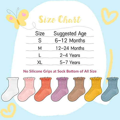 Witwot Baby Girls Boys Ruffles Ankle Socks Toddler Cotton Dress Sock 6M - 7Y - 48