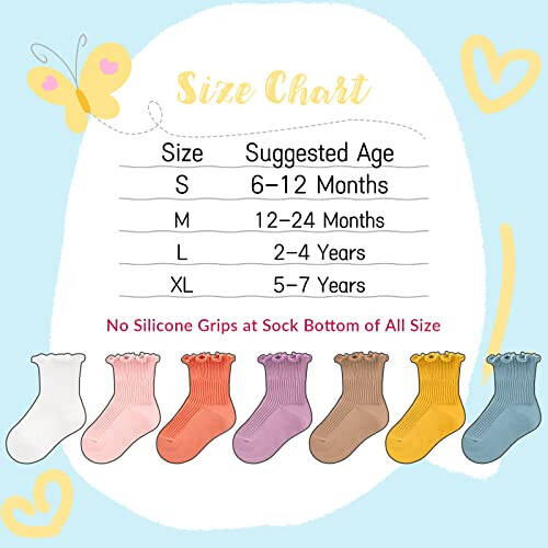 Witwot Baby Girls Boys Ruffles Ankle Socks Toddler Cotton Dress Sock 6M - 7Y - 48