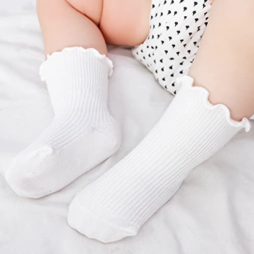 Witwot Baby Girls Boys Ruffles Ankle Socks Toddler Cotton Dress Sock 6M - 7Y - 51